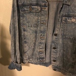 Acid wash jean jacket